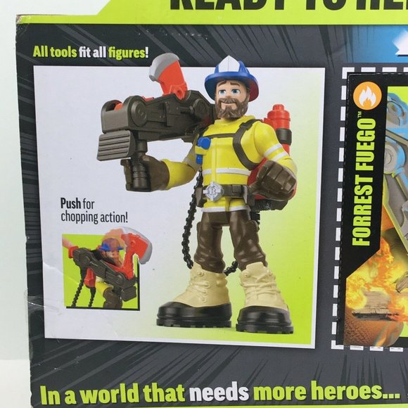 Rescue Heroes Forrest Fuego 6" Action Figure Accessories Fisher Price Youtube - Picture 12 of 12